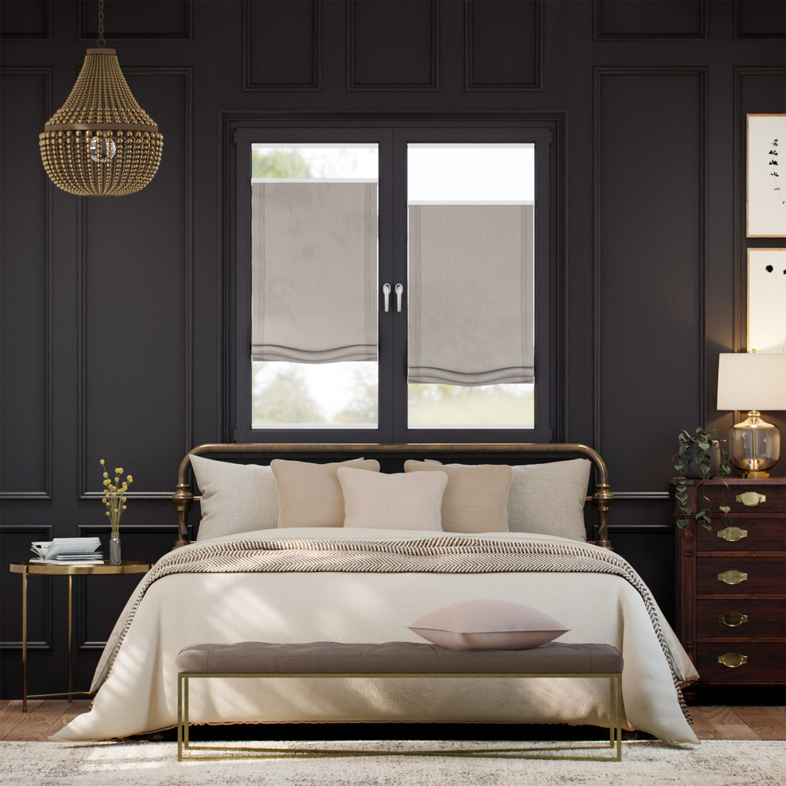 Tenda A Pacchetto A Vetro Facile Essenza Paloma Arricciata