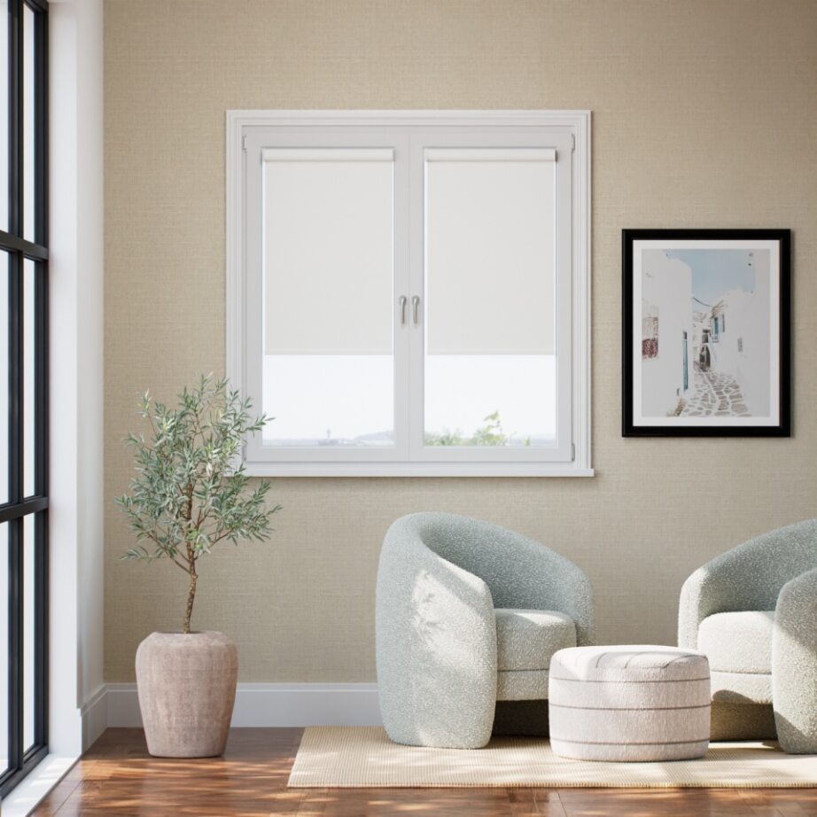 Tenda A Vetro Facile Siviglia Oscurante Bianco