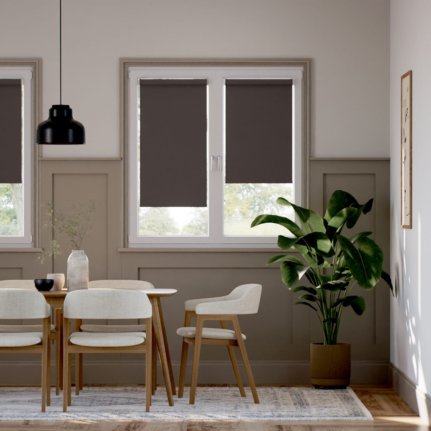 Tenda A Vetro Facile Siviglia Oscurante Grigio Tempesta