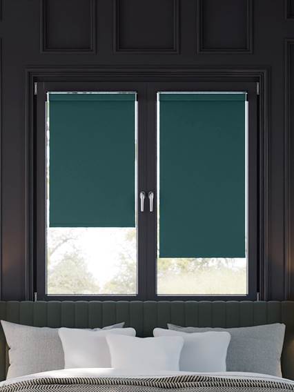 A Vetro Facile Siviglia Oscurante Verde Petrolio A Vetro Facile Rullo anteprima immagine