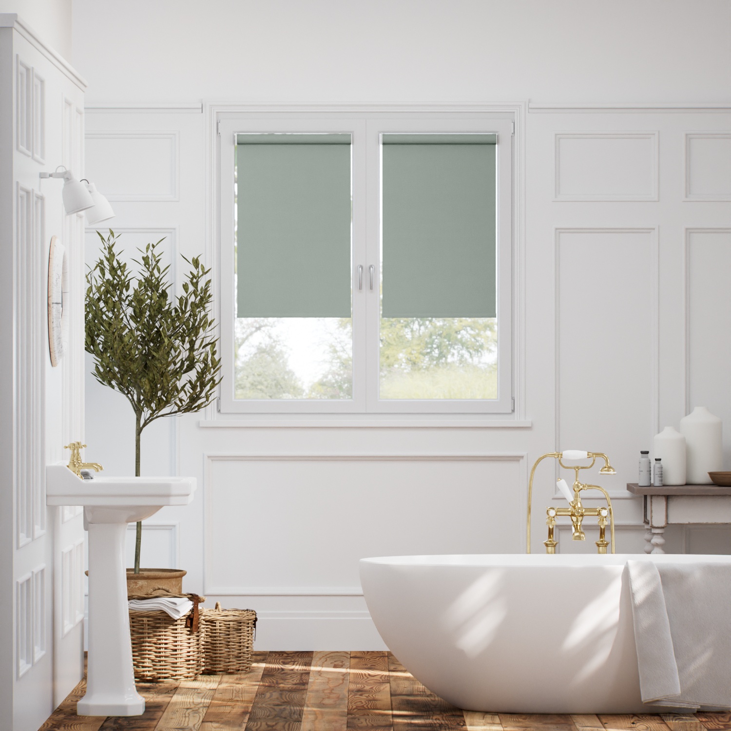 Tenda A Vetro Facile Siviglia Oscurante Pistacchio