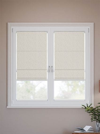 A Vetro Facile Lino Bijou Avena  Tende a pacchetto steccate A Vetro Facile - senza fori  anteprima immagine