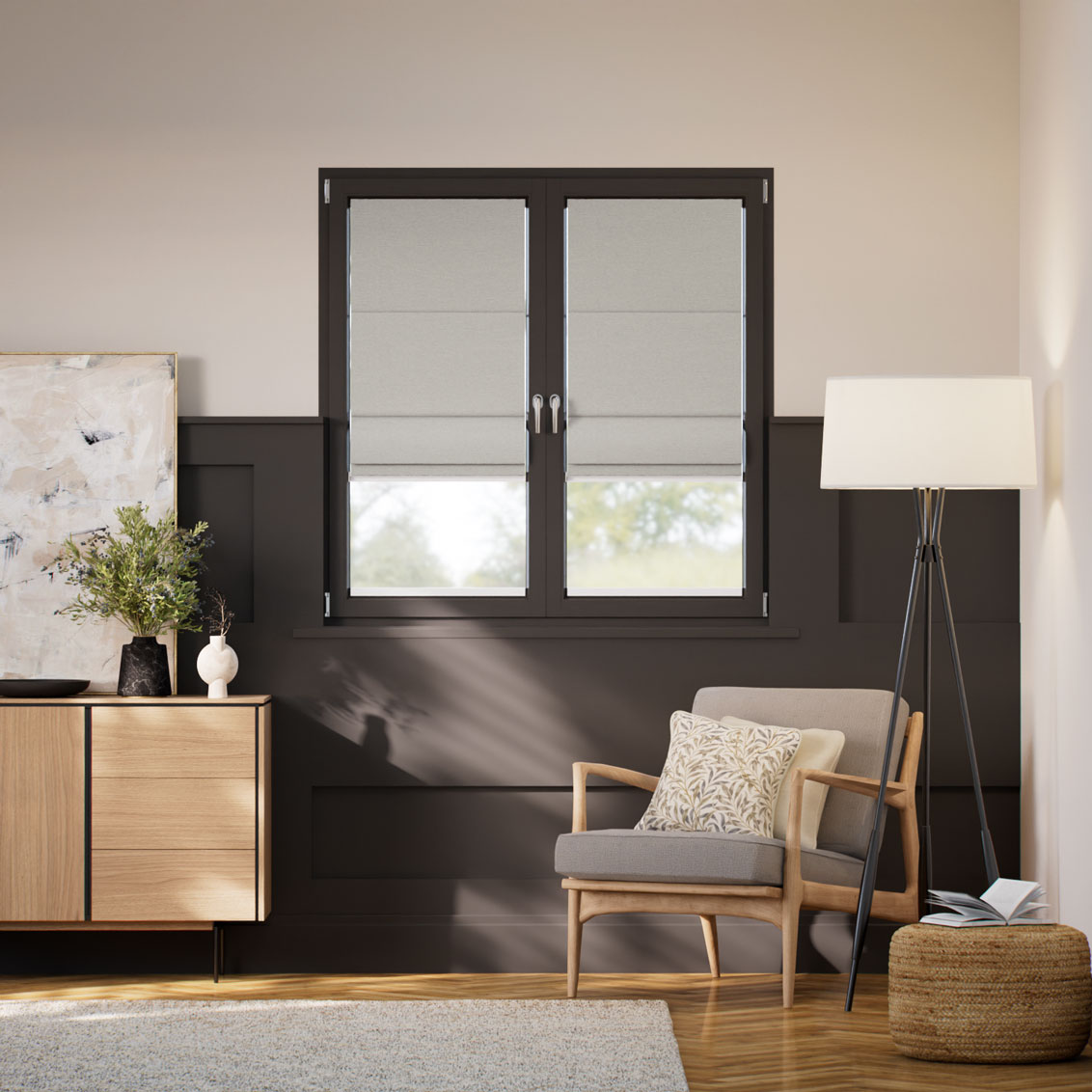 Tenda a Pacchetto  A Vetro Facile Cavendish Pembroke Grigio 