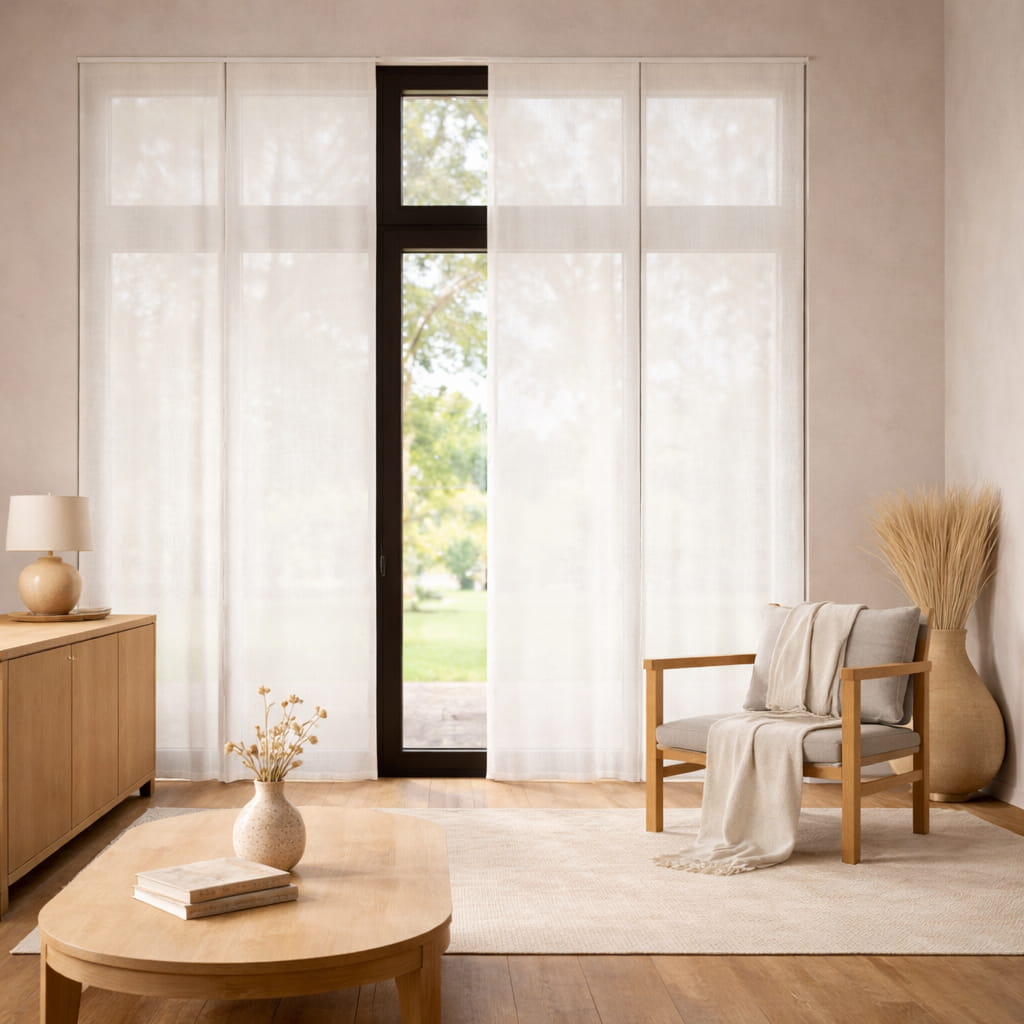 Tenda A Pannello  Voile Latte di Cocco