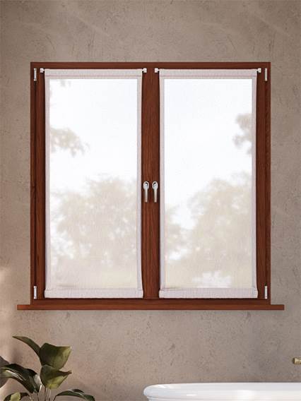 Voile Quarzo Rosa Cafe Curtain anteprima immagine