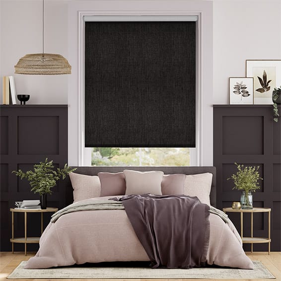 Alexa Tenda A Pannello Con Mantovana A Cascata, 137x213 Cm, Nera, Tessuto Jacquard 100% Poliestere, Singolo Pannello Con Tasca Per Asta