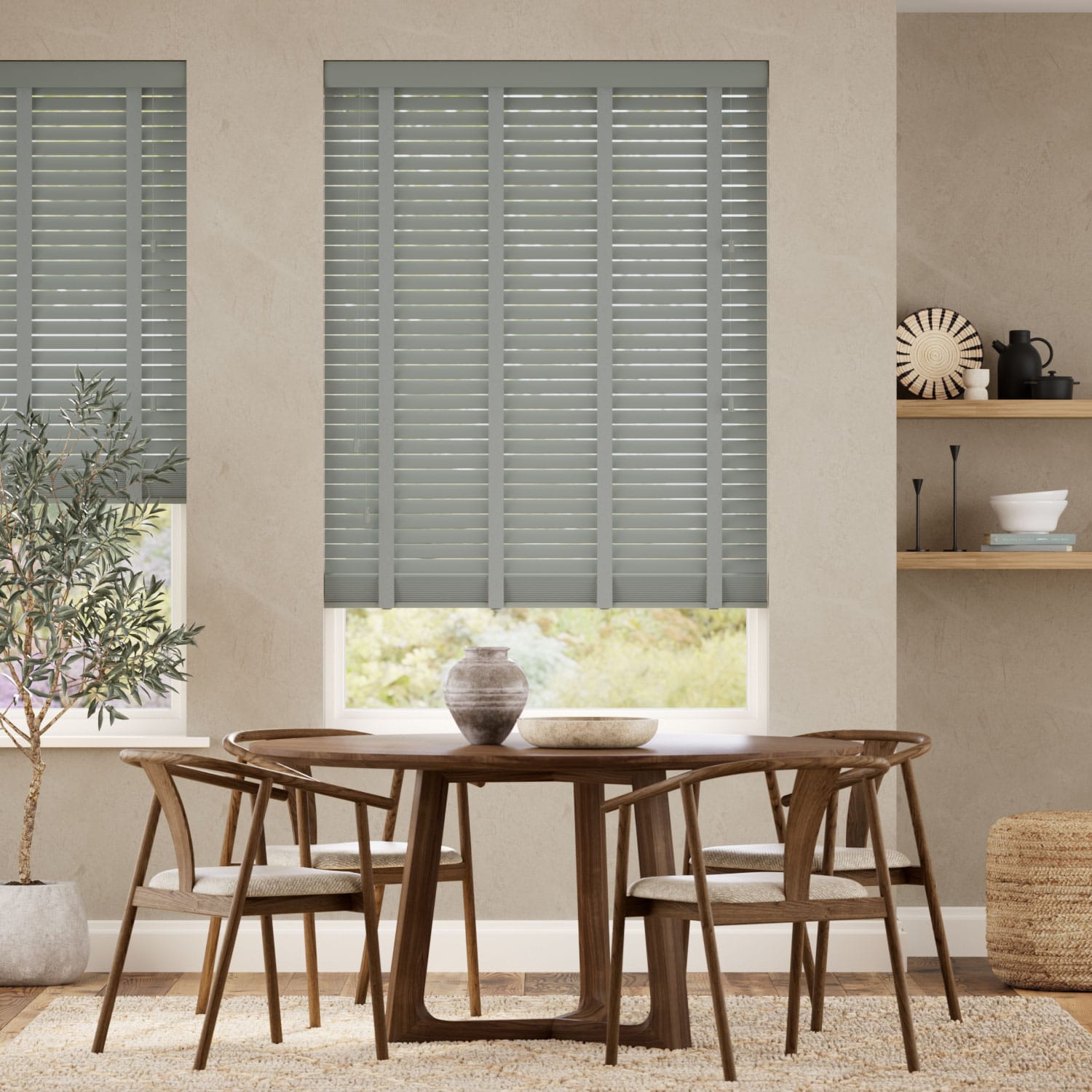 Veneziana In Legno Lichene & Grigio