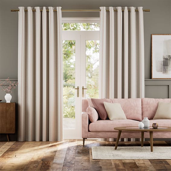 Tendaggi Righe Twill Cipria
