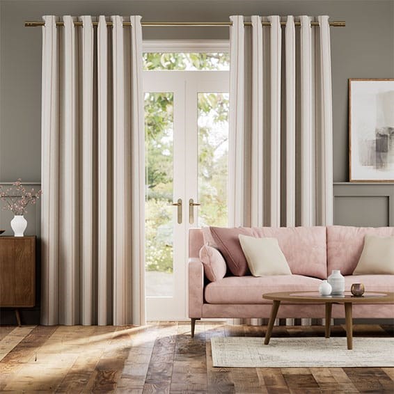 Tendaggi Righe Twill Cipria