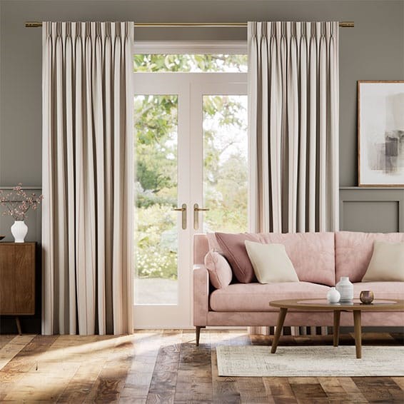 Tendaggi Righe Twill Cipria