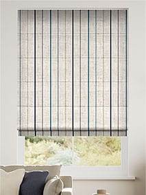 Righe Twill Lino Blu Tende a pacchetto anteprima immagine