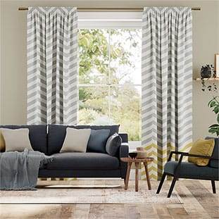Zig Zag Grigio Giallo Tendaggi anteprima immagine