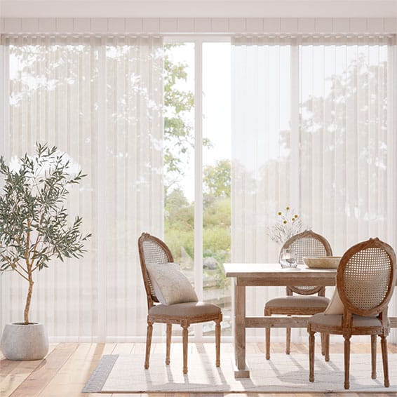 Tenda a binario Voile Chiffon Bianco