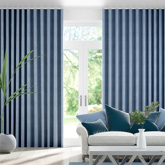 Tenda a binario Lino Rivage Blu Persico