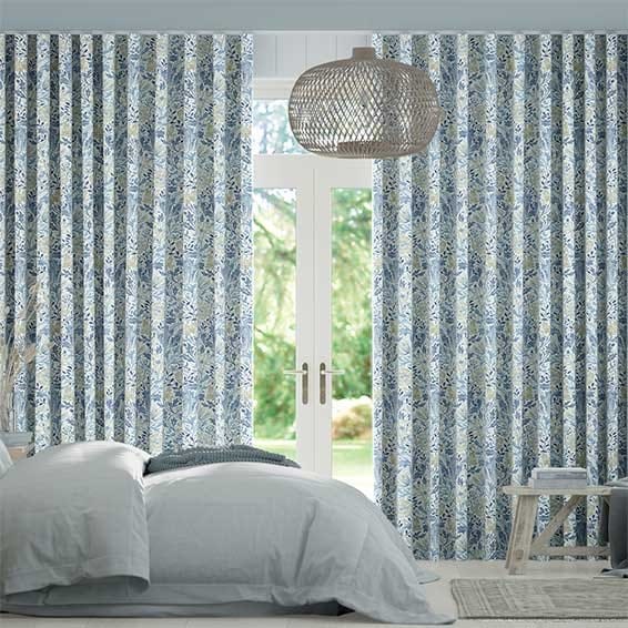 Tenda a binario William Morris Flora Blu