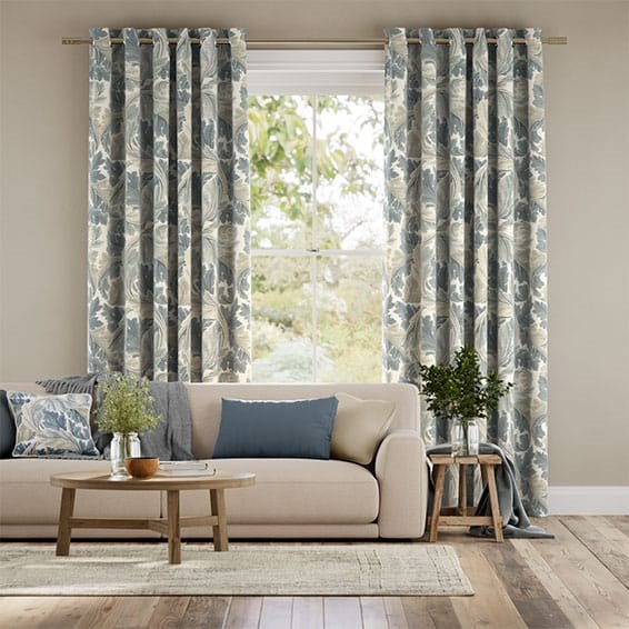 Tendaggi William Morris Acanto Blu