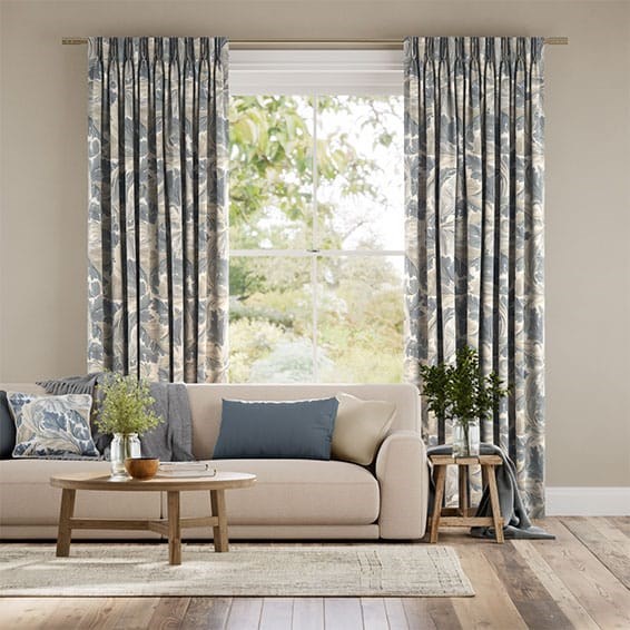 Tendaggi William Morris Acanto Blu