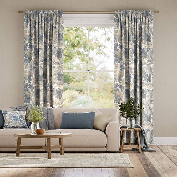Tendaggi William Morris Acanto Blu