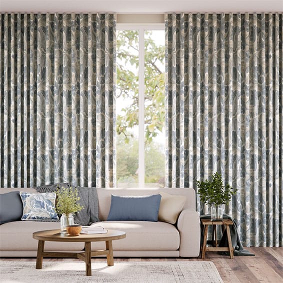 Tendaggi William Morris Acanto Blu