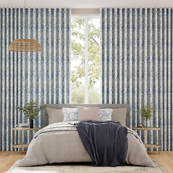 Tendaggi William Morris Flora Blu