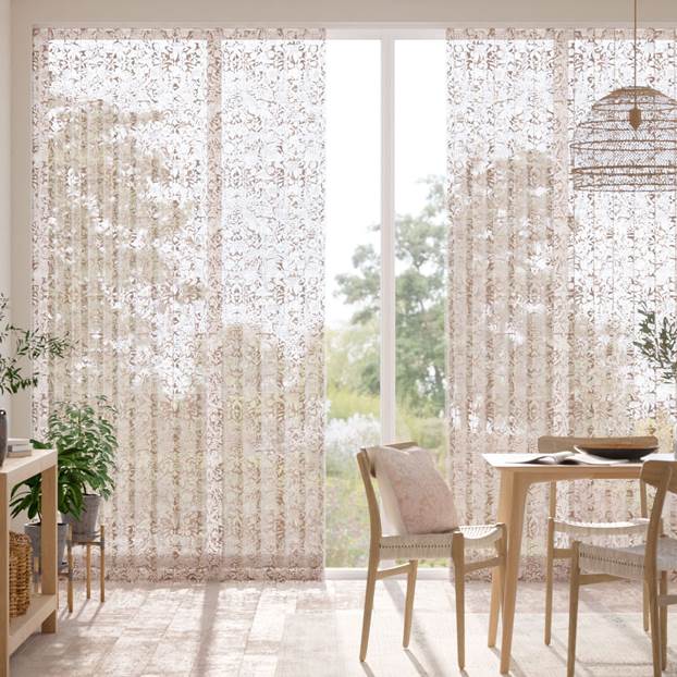 William Morris Frutti di Bosco Rosa Voile Lino Tendaggi anteprima immagine