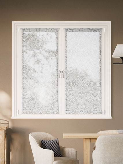 William Morris Frutti di Bosco Tortora Voile Lino  Cafe Curtain anteprima immagine