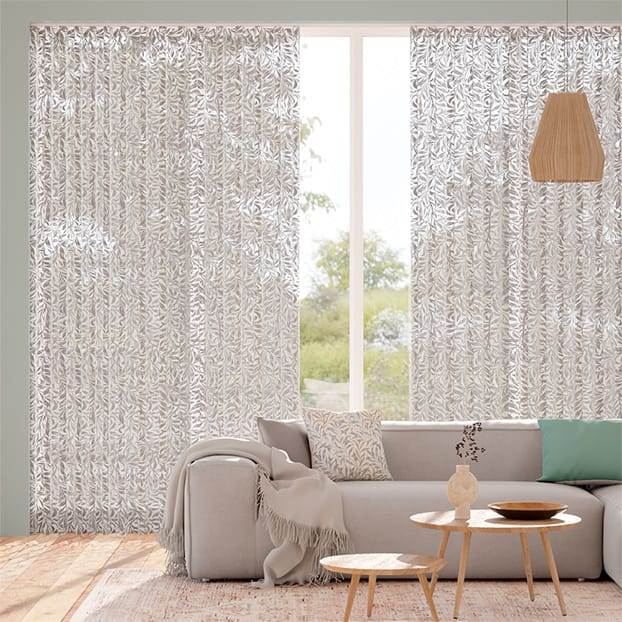 William Morris Salice Argento Voile Lino Tendaggi anteprima immagine