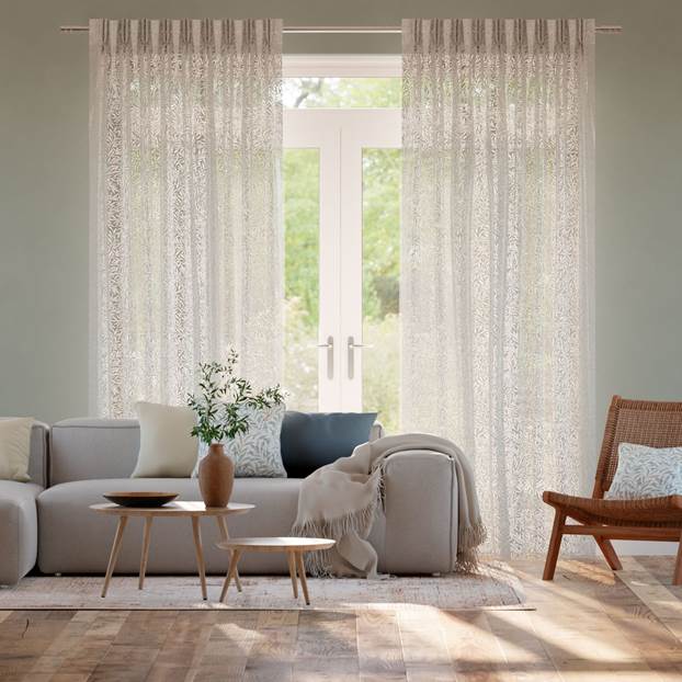 William Morris Foglioline Tortora Voile Tendaggi anteprima immagine