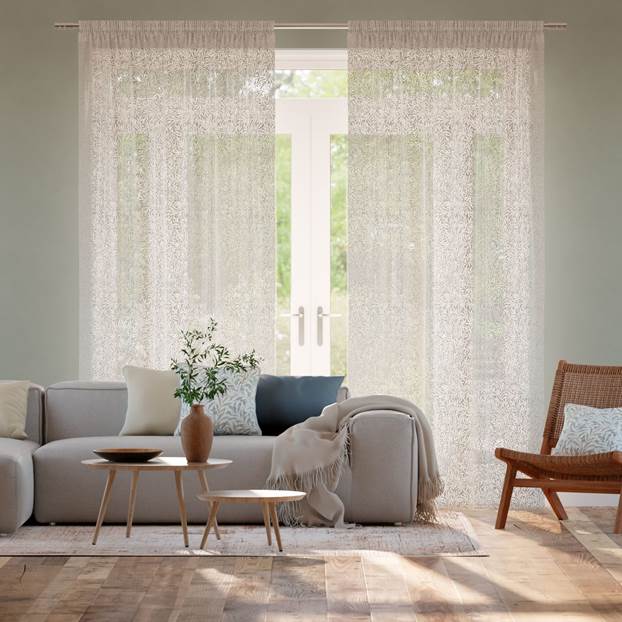 William Morris Foglioline Tortora Voile Tendaggi anteprima immagine