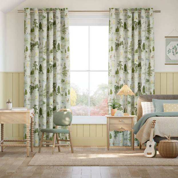 Winnie The Pooh Verde Bosco Tendaggi anteprima immagine