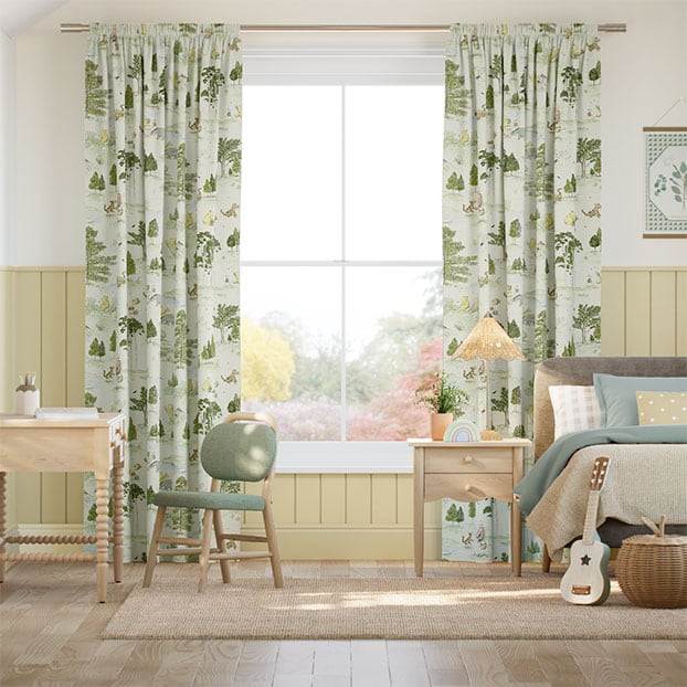 Winnie The Pooh Verde Bosco Tendaggi anteprima immagine